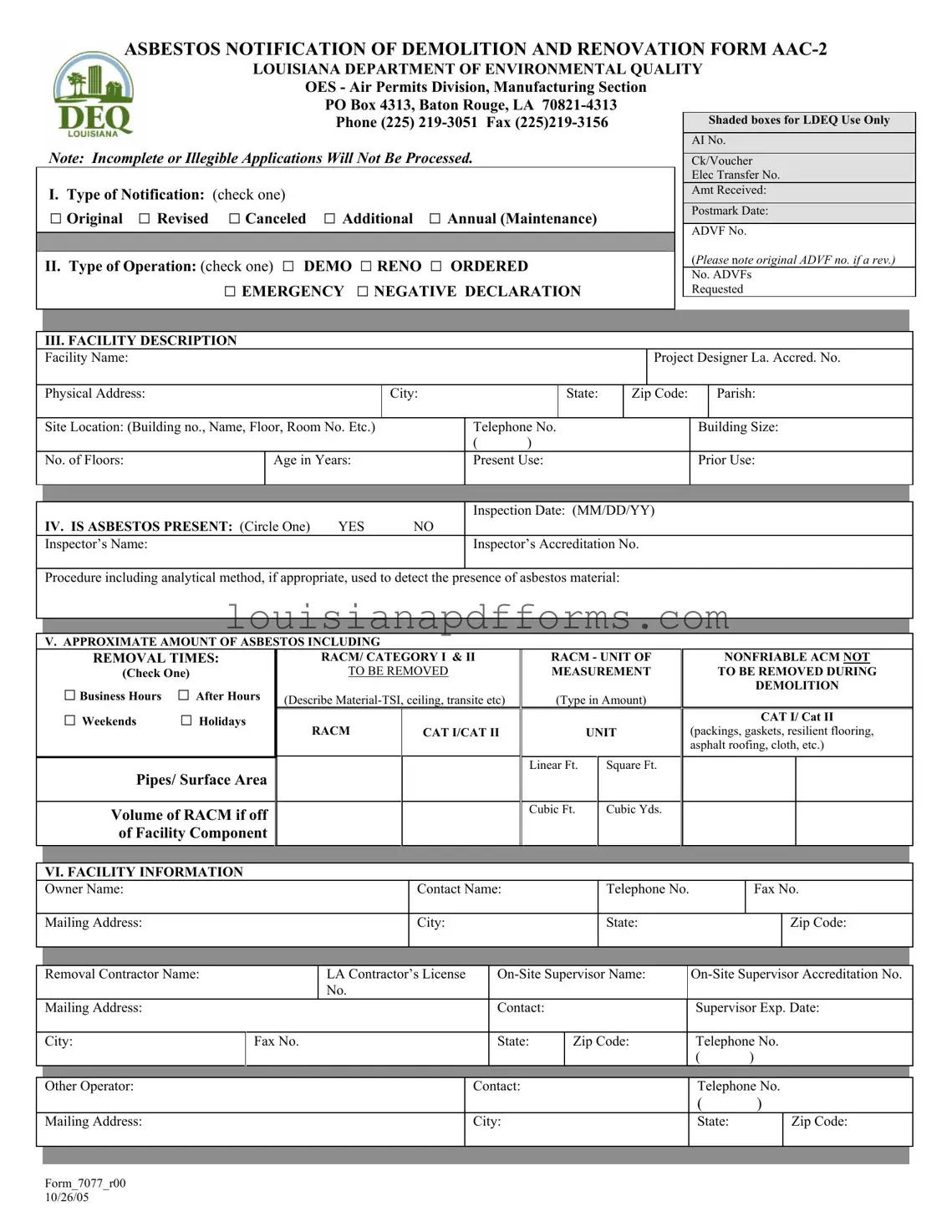 Blank Deq Aac 2 PDF Form