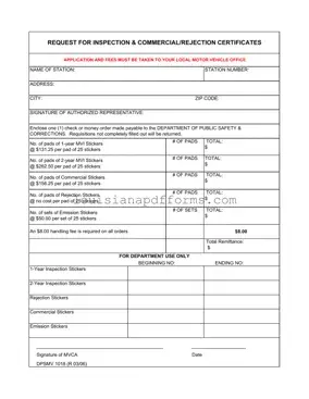 Blank Dpsmv 1018 PDF Form