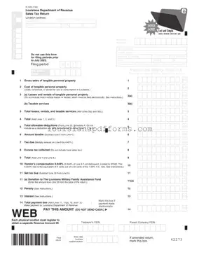 Blank Louisiana 1029 Sales PDF Form