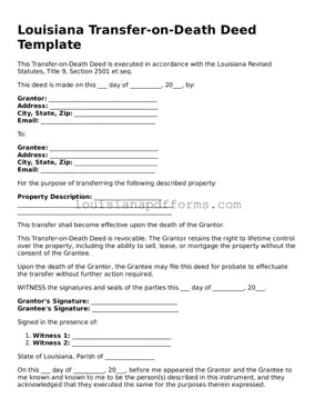 Louisiana Transfer-on-Death Deed Form